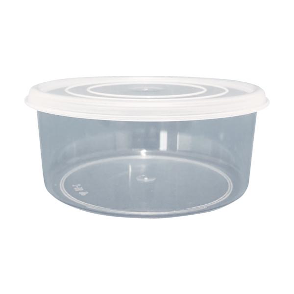 【仕様】●色：透明(本体）、乳白色(フタ）●奥行(mm)：100Ф●高さ(mm)：46●容量(ml)：270●外形寸法(mm)径×高さ：100×46●耐熱温度(本体)：８０℃、(フタ）：６０℃●「RoHS」「SDS」対応品●積み重ね可能【型...