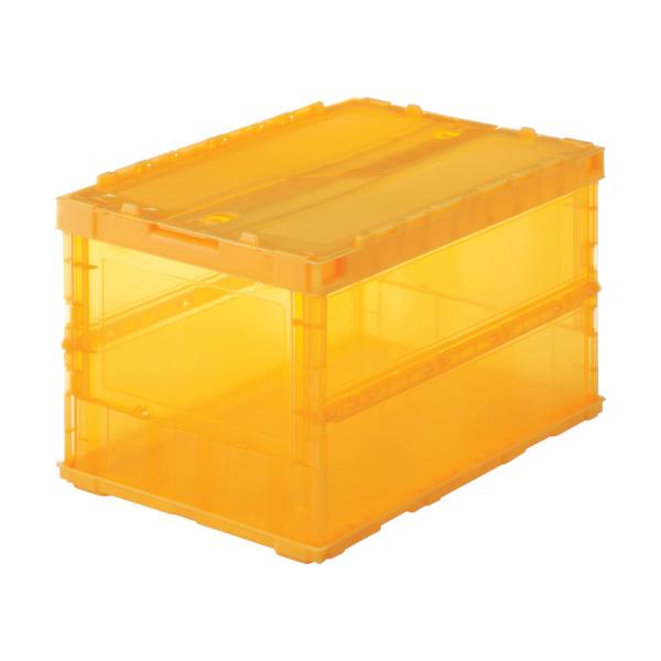 【8個セット①】コンテナ トラスコ中山 スケルコンオリコン 50L オレンジ TRUSCO中山 TRUSCO(トラスコ) オリコン 薄型折りたたみコンテナ
