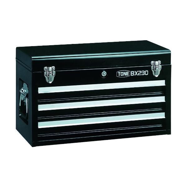 【仕様】●色：マットブラック●外形寸法(mm)間口：508●外形寸法(mm)奥行：232●外形寸法(mm)高さ：302●南京錠(別売)：取付不可●引出し(段)：3●片開きケースタイプ●中皿なし【型番】BX230BK【商品コード】390431...