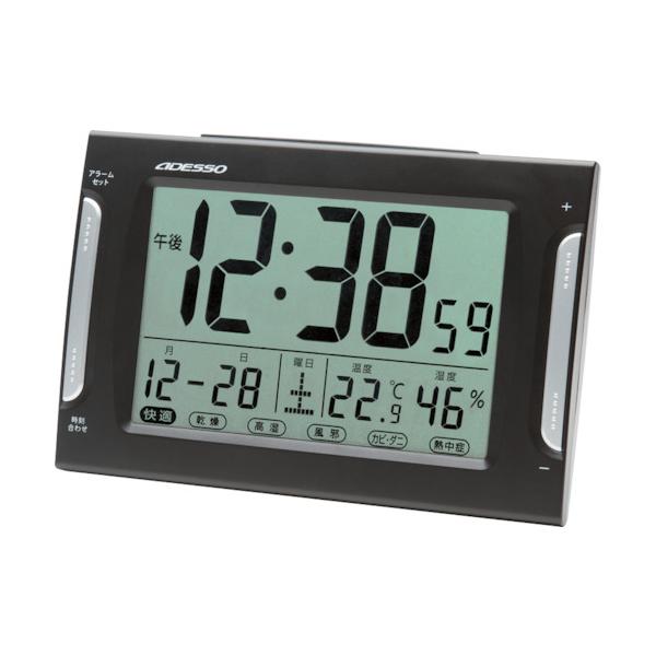【仕様】●幅(mm)：180●奥行(mm)：45●高さ(mm)：120●電源：単三×2個●電池寿命：約1年●色：黒●電波・日付・アラーム・スヌーズ・各種注意報表示【型番】DA-33　/　DA33【商品コード】3910005※お問い合わせの際...