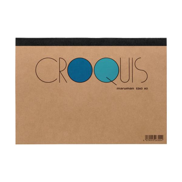 他サイト： ｍａｒｕｍａｎ　Ａ５　クロッキーパッド　白クロッキー紙 S263の商品画像