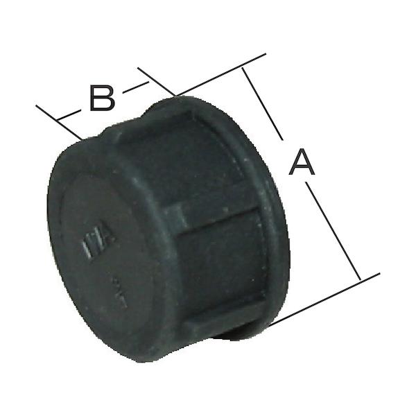 【仕様】●呼び径：15A（1/2）●寸法(mm)A:31●寸法(mm)B:17【型番】49CAP15P【商品コード】5103784※お問い合わせの際はこちらの商品コードをお伝えください