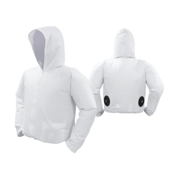 【仕様】●色：ホワイト●サイズ：LL●適合身長(cm)：176〜182●適合胸囲(cm)：100〜108●使い捨てタイプ●右前・左内ポケット付き●フードひも入り●前ファスナー●ウエストゴム入り●袖口マジックテープ付き●静電気帯電防止加工【型...