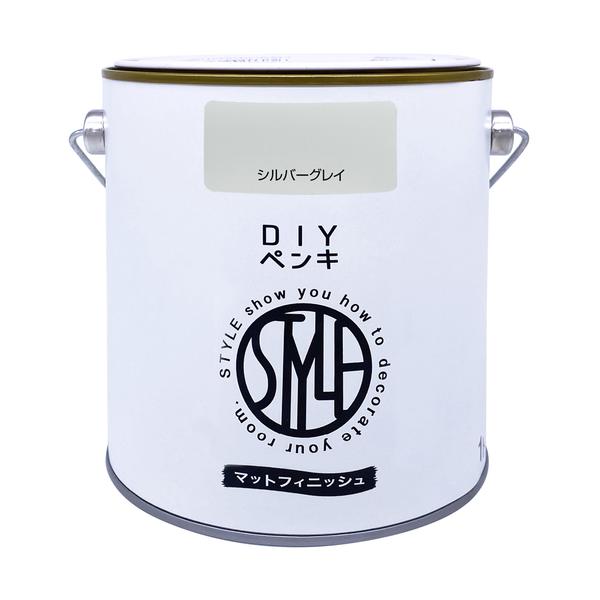 他サイト： ニッぺ　ＤＩＹペンキ　マットフィニッシュ　シルバーグレイ　１ｋｇ 4976124887376の商品画像