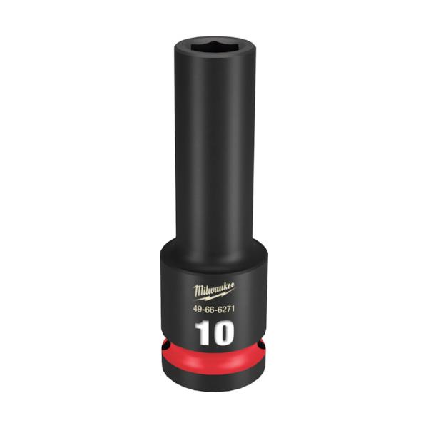 milwaukee　ＳＨＯＣＫＷＡＶＥ　ＩＭＰＡＣＴ　ＤＵＴＹ　ディープインパクトソケット　１／２インチ（１２．７ｍｍ）角　１０ｍｍ 49-66-6271