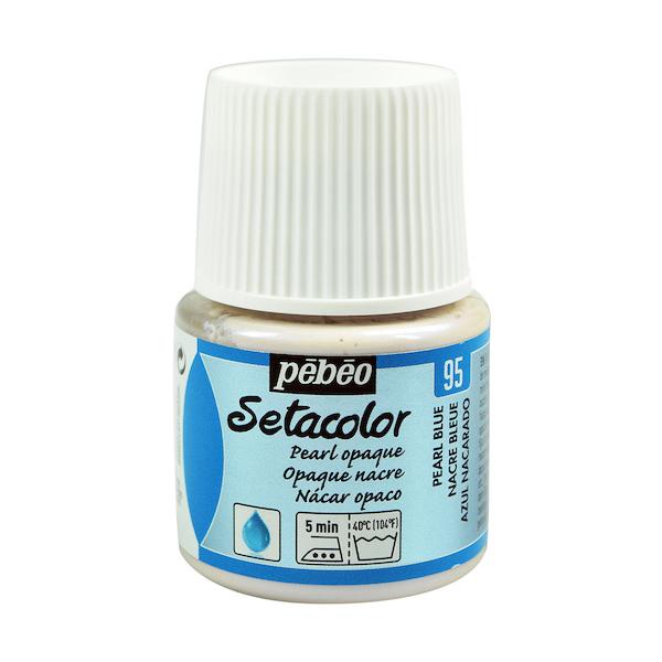 【仕様】●色：パールブルー●手描きやステンシルに適した布専用水性アクリル絵具。●濃色生地にも描けて、鮮やかな発色。● 真珠層を原料とした玉虫色のカラーです。●光の反射と見る角度によって違った色に輝きます。●不透明色濃色・淡色生地用黒や赤、紫...