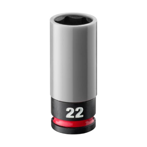 ｍｉｌｗａｕｋｅｅ ＳＨＯＣＫＷＡＶＥ ＩＭＰＡＣＴ ＤＵＴＹ ホイールナット用インパクトソケット １／２インチ(１２．７ｍｍ)角 ２２ｍｍ(灰) 4932493374A