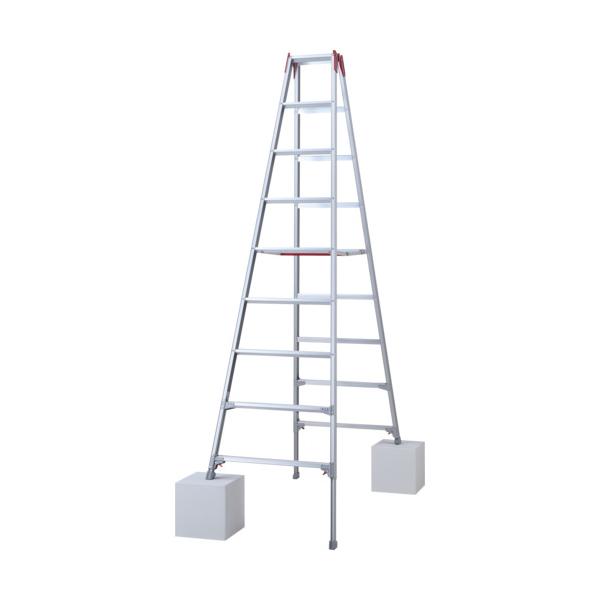 【仕様】●最大使用質量(kg)：100●天板高さ(m)：2.51〜2.82●収納時全長(m)：2.63●天板寸法(mm)：278×167●踏ざん間隔(mm)：298●踏ざん踏面幅(mm)：60●Aマーク：Aマーク認定品●脚部最大伸縮幅(mm...