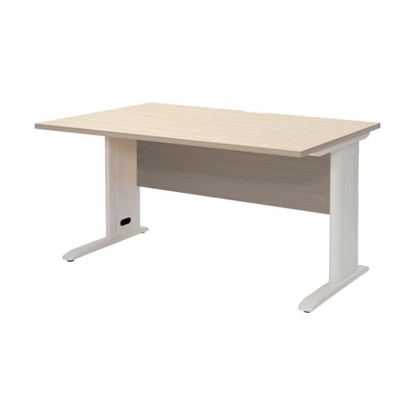 【仕様】●間口(mm)：1400●奥行(mm)：700●高さ(mm)：700●色：ナチュラル天板×白脚●天板色：ナチュラル●タイプ：平机●幕板：付●天板耐荷重：約40kg(均等荷重)●配線収納機能●組立式(2人以上で約25分)要プラスドライ...