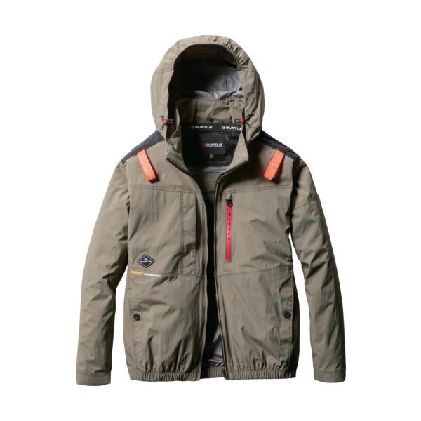 【仕様】●色：アーミカーキ●サイズ：M●着丈(cm)：66●胸囲(cm)：114●肩幅(cm)：46●ヘルメット対応フード（脱着可能）●フルハーネス対応●大型フードスピンドル付き（ボダン止め脱着仕様）●フードプリントあり●バッテリー収納ポケ...