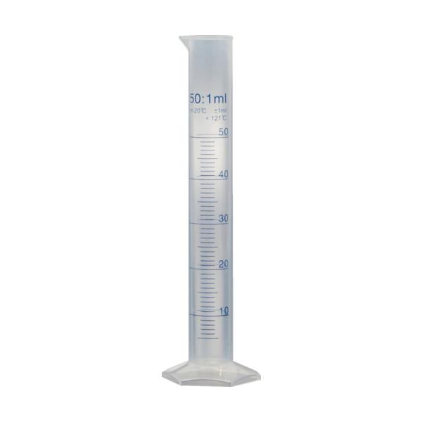 TRUSCO(トラスコ)　メスシリンダー　５０ｍｌ　青目盛付　ＰＰ製 MS50-A