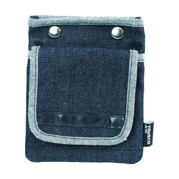 TRUSCO(トラスコ)　【売切廃番】　デニムフラットケース　フタ付き　ブラック TDC-F202≪在庫限り≫