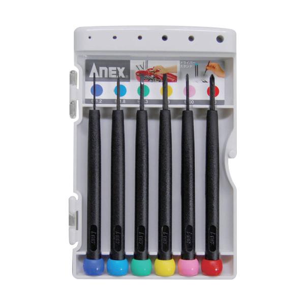 アネックス　精密ドライバーセット　プラス・マイナス　６本組 900