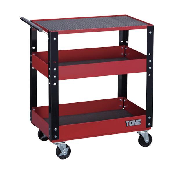 【仕様】●外形寸法(mm)間口：714●外形寸法(mm)間口×奥行×高さ：714×441×860●外形寸法(mm)高さ：860●外形寸法(mm)奥行：441●色：レッド●キャスター径(mm)：97●総耐荷重：883N(90kgf)●棚耐荷重...