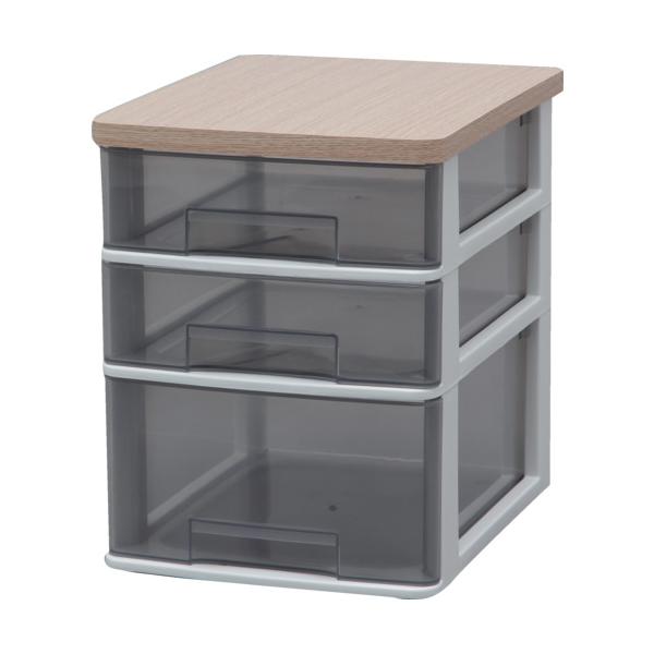 【仕様】●引出し数：浅型2、深型1●色：フレンチオーク●間口(mm)：262●奥行(mm)：331●高さ(mm)：328●引出し内寸(mm)間口：217（浅型）216（深型）●引出し内寸(mm)奥行：298●引出し内寸(mm)高さ：70（浅...