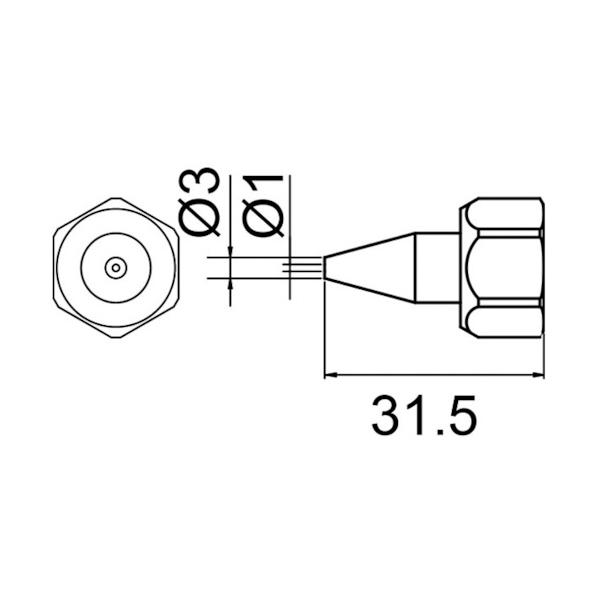 【仕様】●品名：ノズルφ1●適合機種：806●摘要：806●ガンタイプ●１液性【型番】801-N-1　/　801N1【商品コード】8283944※お問い合わせの際はこちらの商品コードをお伝えください