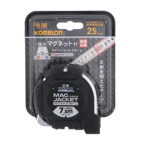 【用途】●一人でも楽に測定できる強力マグ爪と両面印刷 ●JIS1級【特長】●反射を抑えた読みやすいテープ ●マグ爪 ●両面印刷【仕様・サイズ・材質】●25mm-7.5M【型番】KMC31CM2575【商品コード】T809042332※お問い...