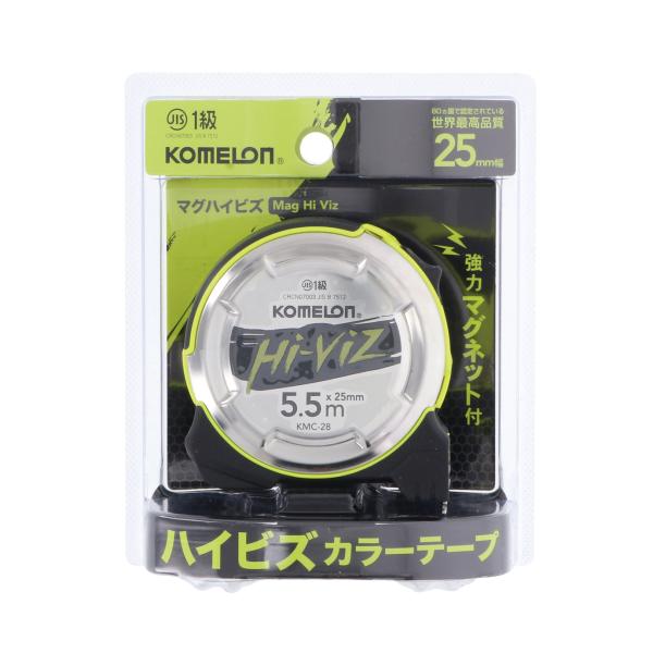 【用途】●目盛がとても目立つハイビズカラーテープ ●JIS1級【特長】●摩耗に強いナイロンコートテープ ●マグ爪 ●両面印刷【仕様・サイズ・材質】●25mm-5.5M【型番】KMC28Y2555【商品コード】T809042420※お問い合わ...