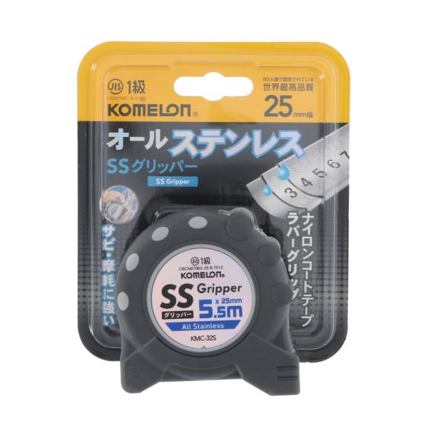 【用途】●全部品がさびにくいオールステンレス製 ●JIS1級【特長】●摩耗に強いナイロンコートテープ ●オールステンレス【仕様・サイズ・材質】●25mm-5.5M【型番】KMC32S2555【商品コード】T809042763※お問い合わせの...
