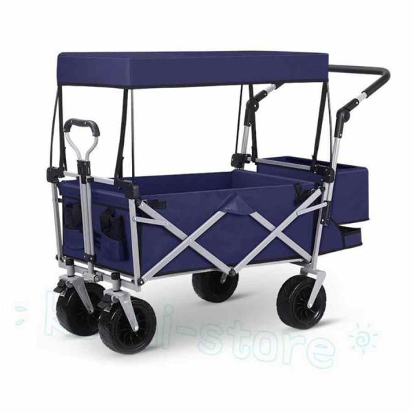 150L 大容量屋根を付けるデザインで アウトドア用キャリーカート 保温保冷 荷物 運ぶ カート 耐荷重100kg ハンドルで握りやすい 取り外し可能な 折りたたみ式