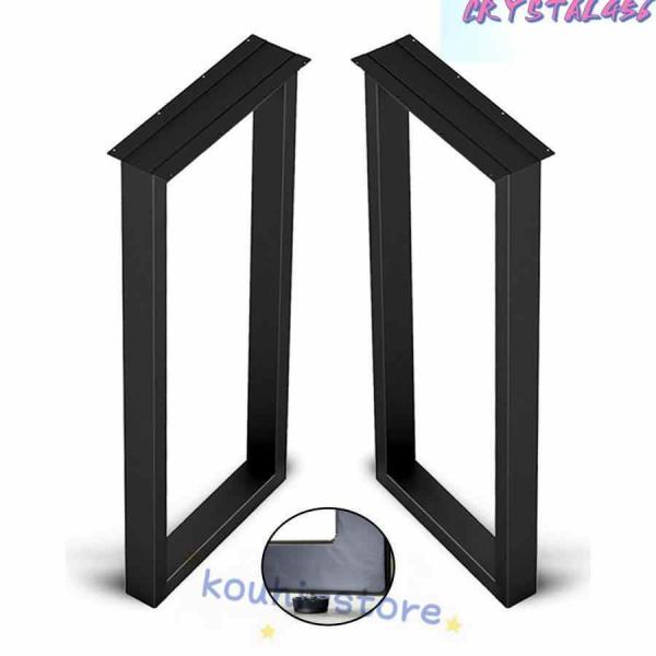 テーブルの脚は太い25x50mm角枠鉄脚でできており、表面は高温ベーキングワニス加工を採用し、シームレスに溶接され、丈夫でしっかりしており、揺れません。2本のテーブル脚は約400kgの荷重に耐えます。お好きな木材で簡単DIY: お好みの天板...
