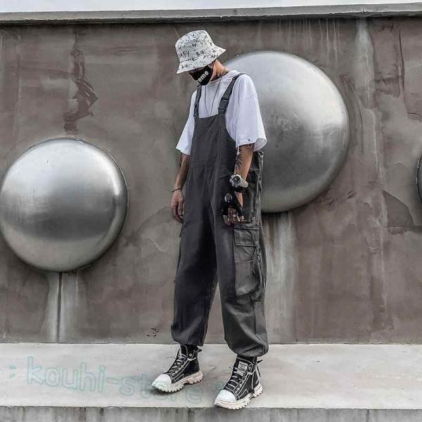 オーバーオール メンズ サロペット パンツ ミリタリー 薄手 ワークパンツ ワークマン 作業服 作業着 つなぎ 春 秋 冬 ボ カーゴパンツ ロ