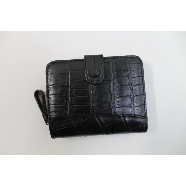 【専用】クロコダイル 財布 本物 二つ折り マット仕上げ ブラック 黒 ワニ本革 本日終了5%クーポンあり〕クロコダイル 財布 二つ折り財布 メンズ