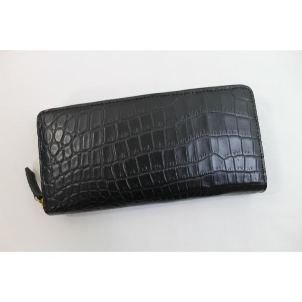 黒 クロコダイル　長財布 激安 長財布 メンズ 財布 クロコ型押し ラウンドファスナー 鰐