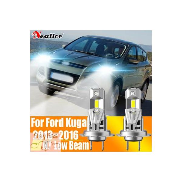 【並行輸入品】 ハイパワーフォードクーガ用LEDヘッドライト2013-2016 H7 canbus エラーし h18 6000k 白色光 バイク 二輪ダイオード