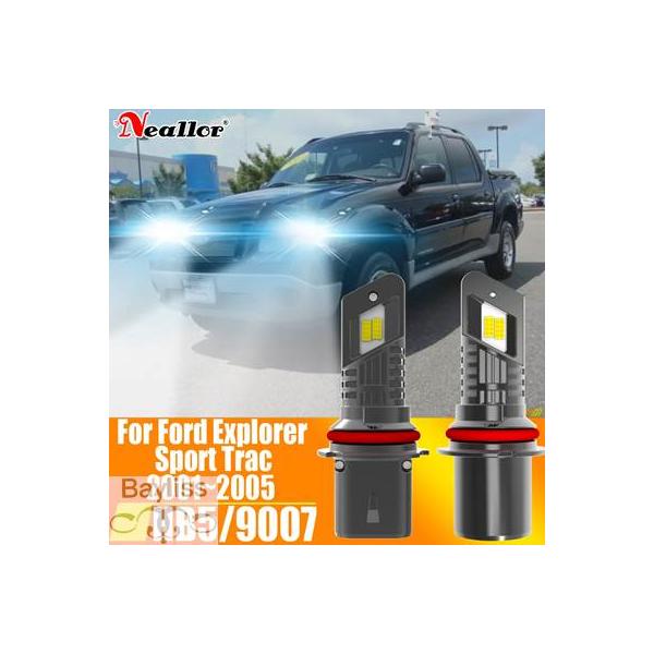【並行輸入品】 ハイパワーLEDヘッドライト フォードエクスプローラースポーツ用 2001?2005 Canbus エラーし 電球 白色光 ダイオードランプ h