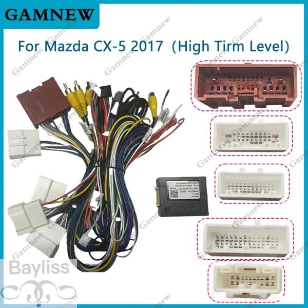 【並行輸入品】 Canbusボックス付きカーオーディオワイヤーハーネス マツダCX-5 2017適合 互換品 ステレオ取り付け ワイヤーアダプター 16ピン