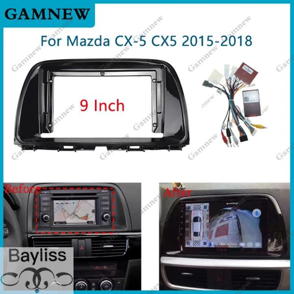 【並行輸入品】 カーオーディオダッシュボードマウントパネル 9インチ マツダCX-5 cx5 2015-2018 android 大画面 ラジオ用キャンバスアダ