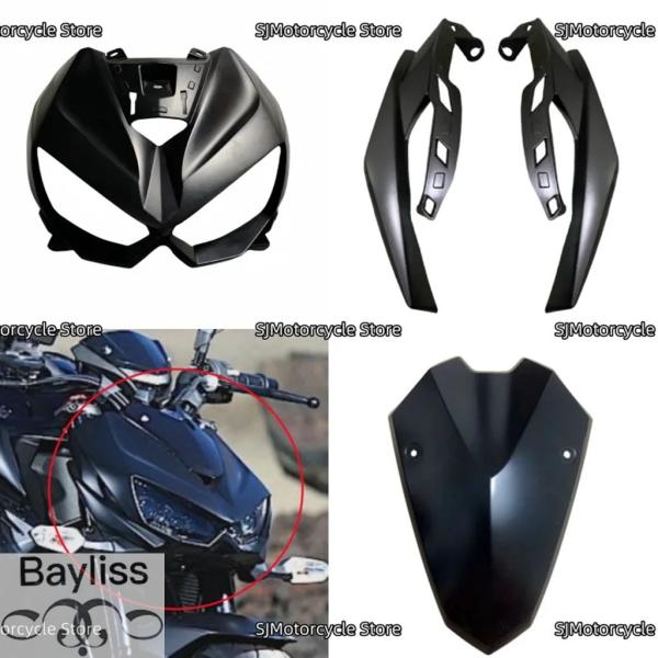 並行輸入品】 マットブラックバイクフロントアッパーフェアリング