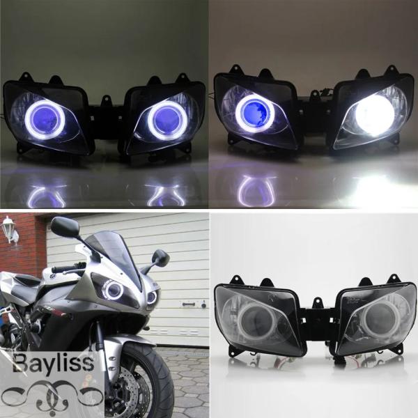 並行輸入品】バイクヘッドライト HID ヘッドランプエンジェルアイ LED
