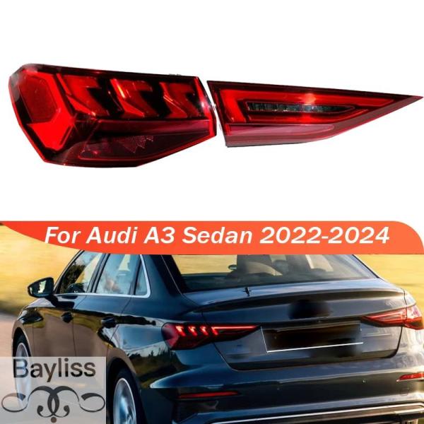 【並行輸入品】アウディ A3 セダン 2022 2023 2024 LED リアテールライトアセンブリウィンカーランプハザードヘッドライトテールライト 8Y 0