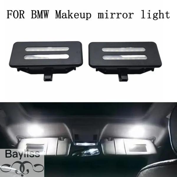 【並行輸入品】2x ホワイト LED 車内サンバイザーミラー読書灯ランプ BMW 3 5 シリーズ X1 X3 X5 X6 E90 E91 E92 E60 E6