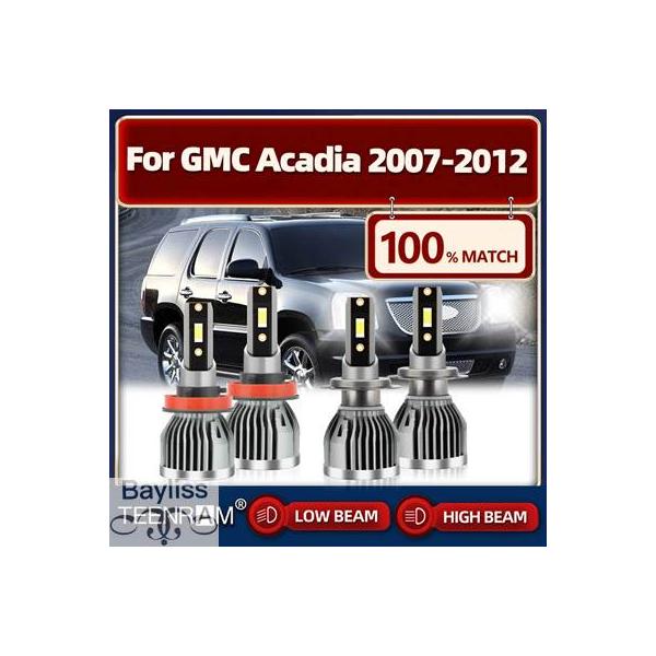 【並行輸入品】 GMCアカディア用LEDヘッドライト電球 240W 40000lm 超高輝度 ハイビーム ロービーム 自動ヘッドライト 2007 2008 2009 2010 2011 2012 12v