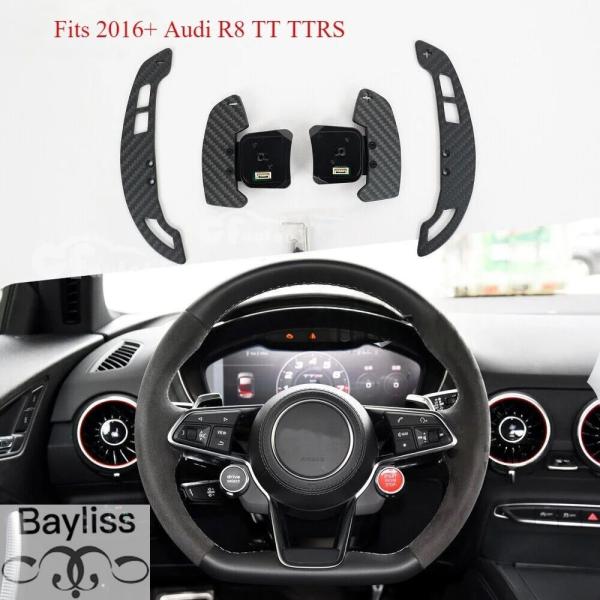 【並行輸入品】カスタム磁気シフトパドルアセンブリカーボンステアリングホイールアクセサリーアウディ R8 TT TTRS 2016 +