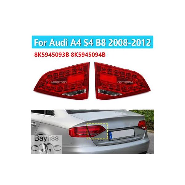 並行輸入品】 LedリアインナーテールライトアウディA4 B8 2008-2012