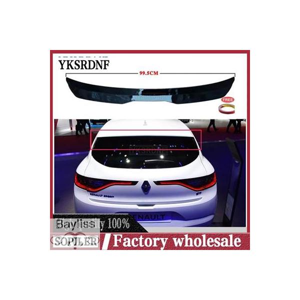 【並行輸入品】 ルノーメガーヌ4用汎用グロスブラックリアウィングスポイラー トップカースタイリングアクセサリー 2016 2017 2018 2019 2020