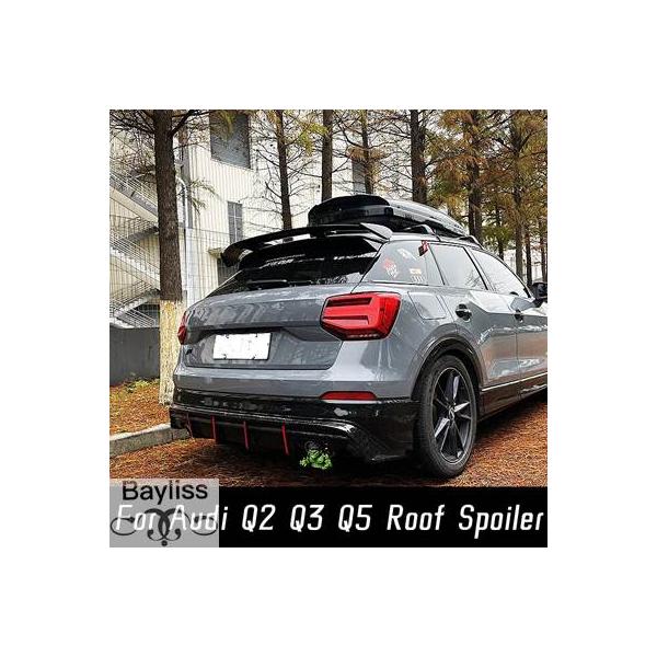 アウディq2 q3 q5 SUV用汎用リアトランク スポイラー 130cm 黒カーボンアウターアクセサリー