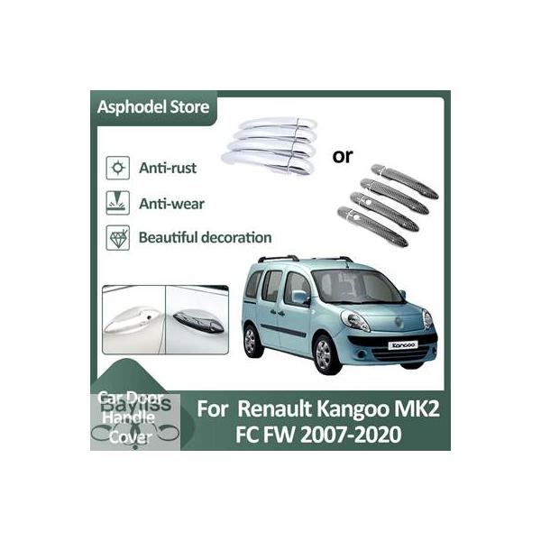 ドアハンドルカバー アウター保護アクセサリー 装飾ステッカー ルノーカングー2 mk2 fc fw 2007-2020