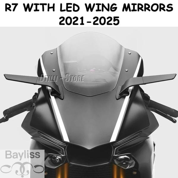 超高品質  YZF- R6 R7 R1 ステルスミラー ウイングミラー ヤマハ 並行輸入品】バイク LED ウィンカーインジケータミラーヤマハ YZF R7