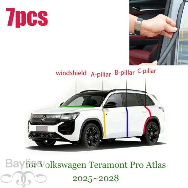 並行輸入品 フォルクスワーゲン VW テラモント プロ アトラス 2025~2028 2026 ウィンドシールド ウェザーストリップ ドア 防音 A