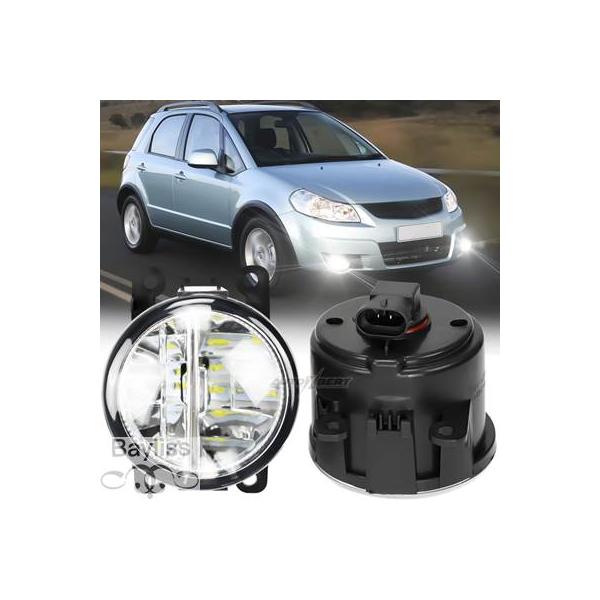 【並行輸入品】 2個フォグ電球ホワイト12v ledヘッドライトスズキエスクードスイフト2009-2013ジムニー2018-2020 SX4 gyハッチバック2