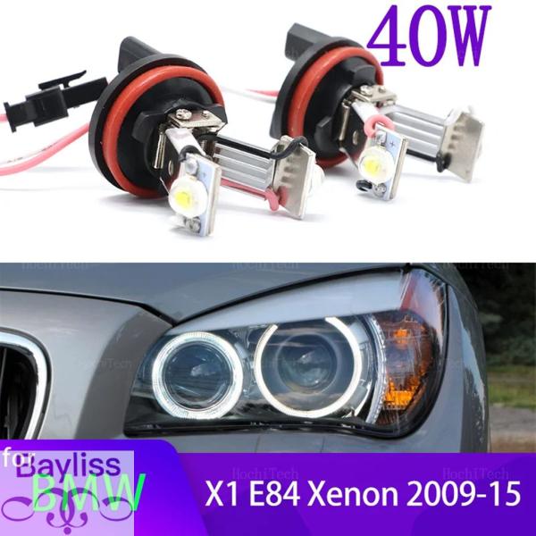 並行輸入品 BMW X1 E84 キセノンヘッドライト 2009-2015 用 高輝度 40W H8 ホワイト  LED エンジェルアイ マーカーライトバルブ