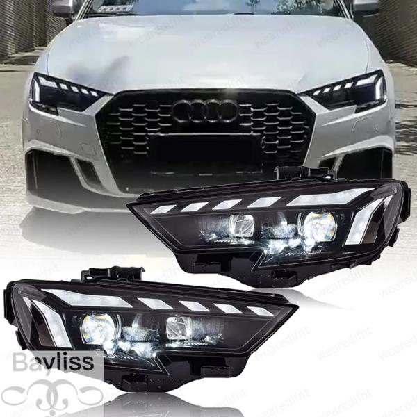 並行輸入品 アウディ A3 S3 8V 2017-2020 セダン スポーツバック用  LED ヘッドライト アセンブリ 2個セット   LED キセノン ヘッ