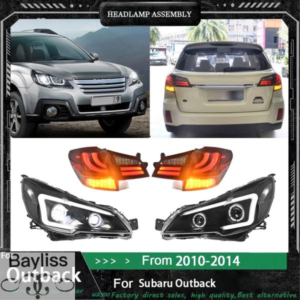 並行輸入品 スバル アウトバック レガシィ 2010-2014 用 フル  LED ヘッドランプ アセンブリ  プロジェクター レンズ アクセサリー K  ヘッ