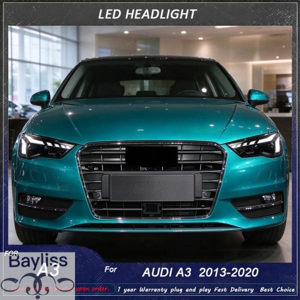 並行輸入品 アウディ A3 S3 8V 2017-2020 セダン スポーツバック用  LED ヘッドライトアセンブリ 1 ペア LED DRL ダイナミック 