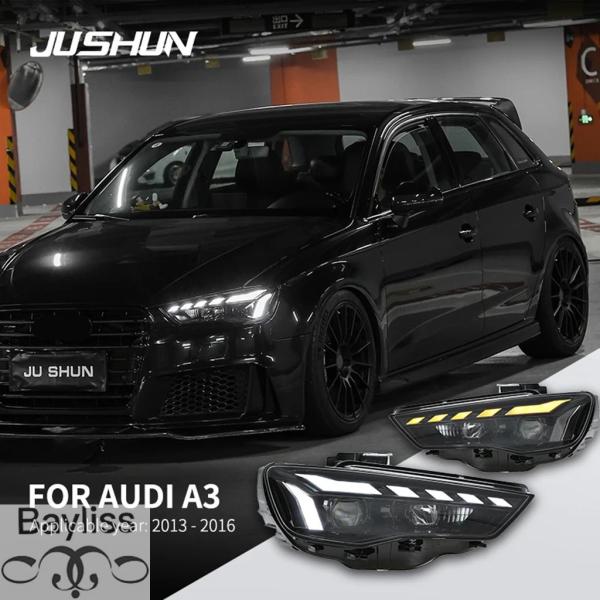 並行輸入品 アウディ A3 ヘッドライト 2013-2016 セダン スポーツバック ヘッドライト  LED DRL ダイナミック  ウィンカー カー パーツ用